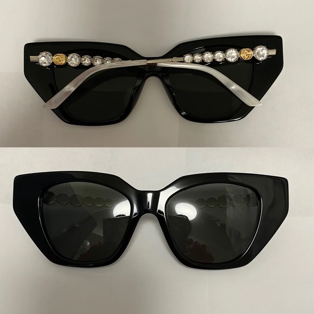 Gucci cat eye crystal sunglasses